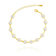 PULSEIRA DE ZIRCÔNIAS REDONDOS - comprar online