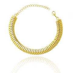 PULSEIRA ESCAMAS ARTCULADAS - BANHADO A OURO 18K
