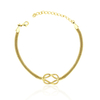 PULSEIRA DUPLA DE NÓ - BANHADO A OURO18K
