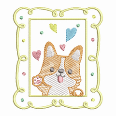 Matriz de Bordado Retrato Corgi