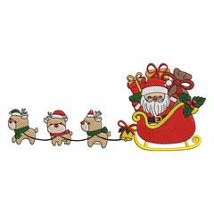 Matriz de Bordado - Papai Noel Trenó