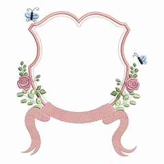 Matriz de Bordado Brasão Floral