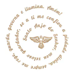 Matriz de Bordado Oração Santo Anjo