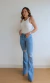 Calça Flare Flower - Jeans na internet