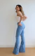 Calça Flare Flower - Jeans - loja online