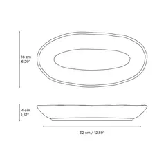 Imagen de Fuente/Bandeja Ovalada Lisboa 32cm honda