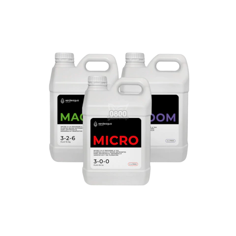 Kit Nutrientes Verdeagua Vege + Flora - 0800 Grow