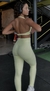Conjunto Top'Front Cruzado + Legging Front - Verde Saturno - comprar online