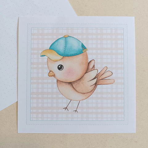 Papéis de Carta Coleção ZOO VAMOS BRINCAR 05 unidades | PASSARINHO