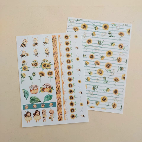 Papel Adesivo 16x22 c/ 02 unidades | Coleção PALAVRAS DOCES