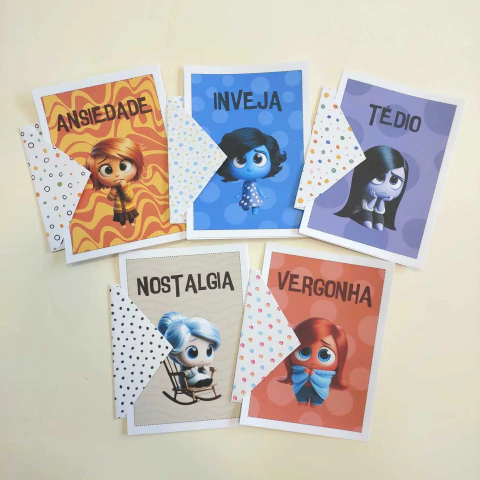 Papéis de Carta Coleção DIVERTIDAMENTE com Envelope 10 unidades | Emoções MENINAS (Filme 2) - comprar online