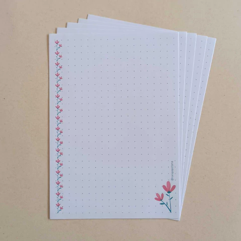 Bloquinho de Recado 10x15 Pontilhado 50 fls Papel 75g | FLORESÇA