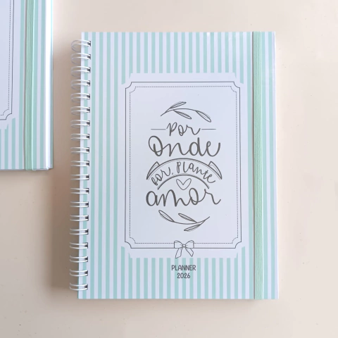 PLANNER 2026 Por onde for plante amor (18x25) Papel 90g 218 páginas | RARA PAPELARIA - comprar online