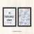 KIT Quadros Decorativos | FÉ, ESPERANÇA E AMOR - FLORES AZUIS E LILÁS