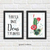 KIT Quadros Decorativos | FLORESÇA ONDE DEUS TE PLANTOU - CACTOS