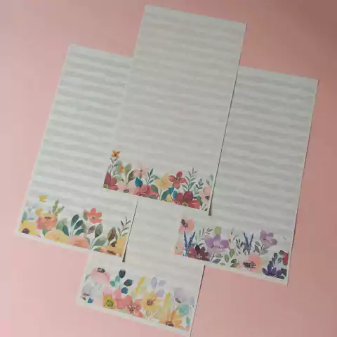 Papel de Carta Coleção Slim 20 unidades | BARRA DE FLORES