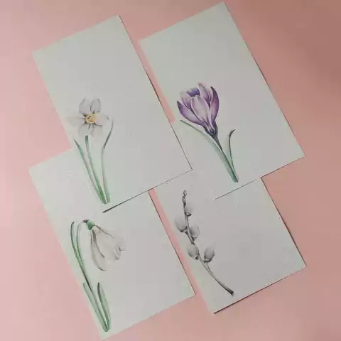 Papel de Carta Coleção Slim 20 unidades | FLORES RÚSTICAS