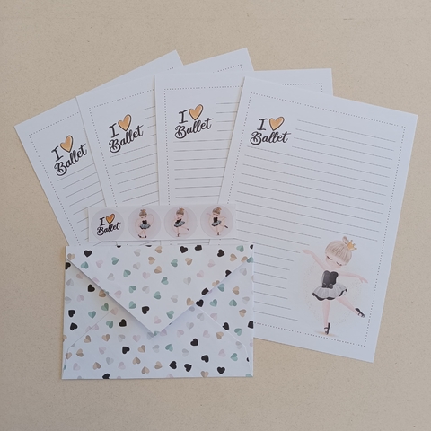 Papéis De Carta Julia Bailarina com Adesivo 04 unidades| Ato 3 - comprar online