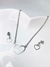 Conjunto Brinco e Colar Coração Vazado Aço Inox - comprar online