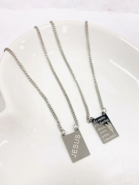 Escapulário Jesus Aço Inox - comprar online