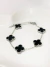 Pulseira com Trevos Preto ou Branco Aço Inox - loja online