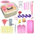 KIT MALETA COM 111 ITENS PARA PINTURA DIAMANTE - ROSA