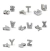 Letras Strass P/ Pulseiras Coleiras Gargantilhas - 10 Letras - PET PATAO SHOP