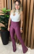 Calça Prada flare c/ cinto Fúcsia