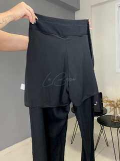 Calça Clochard Viviane Viscolinho Preto - La Bessa 
