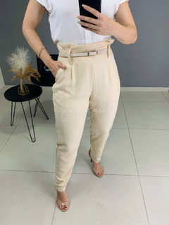 Calça Clochard Viviane Viscolinho Preto - loja online
