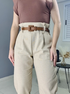 Calça Clochard Viviane Viscolinho Preto
