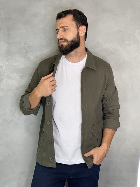 JAQUETA SARJA WORKWEAR VERDE MUSGO AUSTIN - comprar online