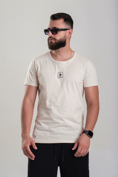 Camiseta masculina viotti creme tag sombra