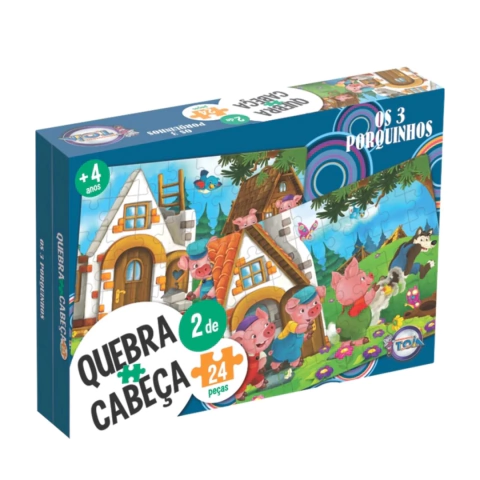 QUEBRA CABECA OS TRES PORQUINHOS 24 PECAS