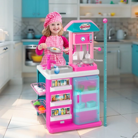 Cozinha Infantil Gourmet com Água de Verdade e Acessórios de Chef!