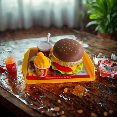 Kit Lanche Fast Food de Brinquedo