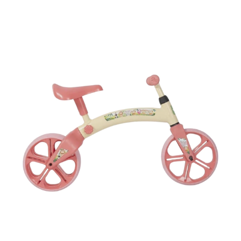 Bicicleta Balance equilíbrio Safari Baby Bege com Goiaba Aro 10