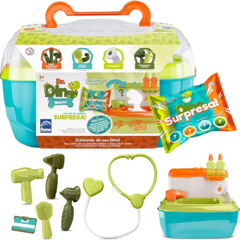 MALETA DOUTOR DINO COM SAQUINHO SURPRESA