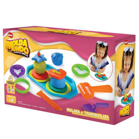 Kit de massinha molda mundo confeitos divertidos