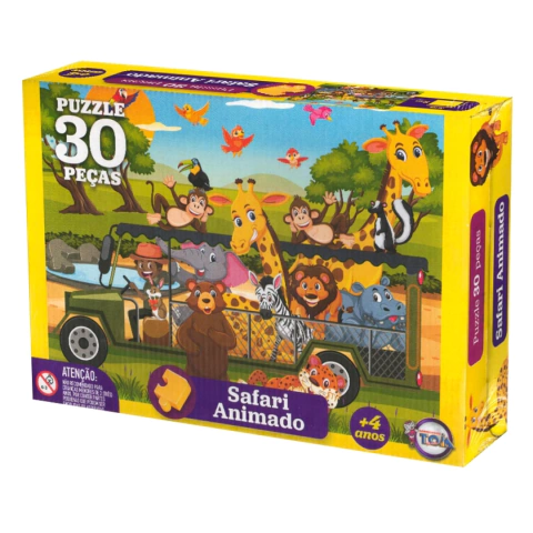 PUZZLE 30 PECAS SAFARI ANIMADO