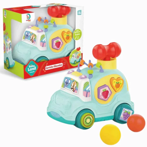 CARRINHO EDUCATIVO AZUL - BABY LAND
