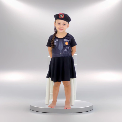 Fantasia Infantil Feminina Polícia