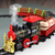 Ferrorama de Brinquedo Trem Elétrico Infantil Trenzinho Luz Som e Fumaça com Trilhos e 4 Vagões TK-AB6370