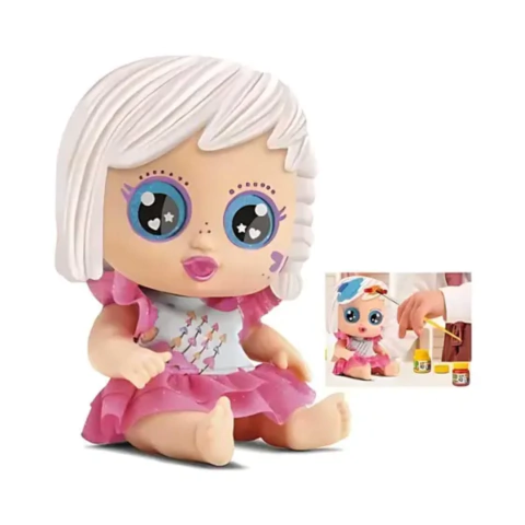 BONECA LITTLE DOLLS GLITTER - PINTA E REPINTA