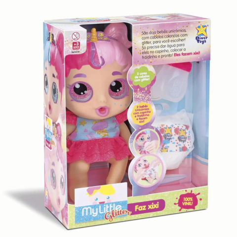BONECA MY LITTLE GLITTER - FAZ XIXI