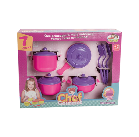 KIT CHEF GOURMET - APRENDENDO A COZINHAR 4 PANELAS