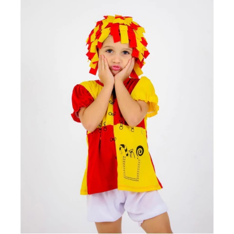 Fantasia Infantil Emília Sítio do Pica Pau Amarelo