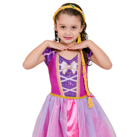 Fantasia Infantil Rapunzel + trança