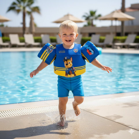 Boia Infantil Colete Salva Vidas - Patrulha Canina Chase