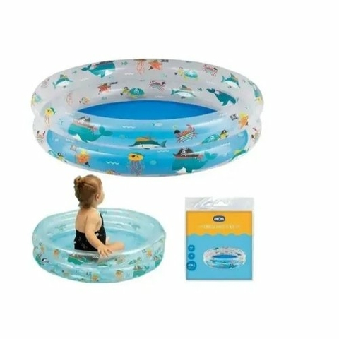 Banheira Inflável Redonda Fundo Do Mar 90 litros-MOR | Piscina